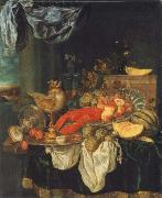 Abraham Hendrickz van Beyeren Coarse style life with lobster oil painting